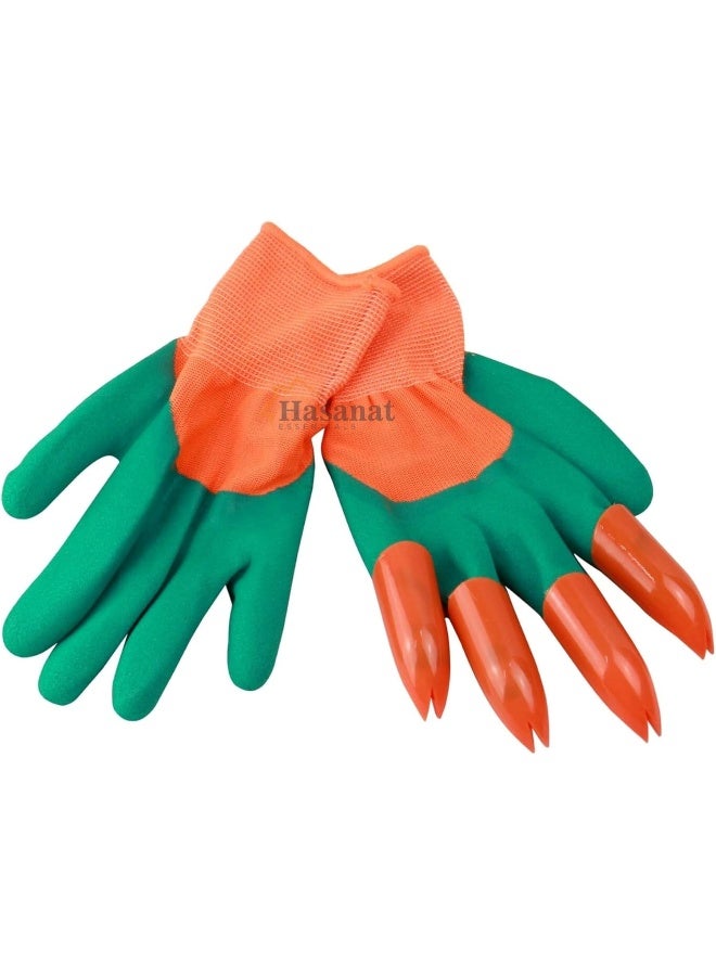 HASANAT ESSENTIALS Gardening Gloves with Claws â€“ Heavy-Duty, Waterproof & Puncture-Resistant  - Image 1