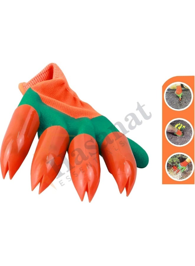 HASANAT ESSENTIALS Gardening Gloves with Claws â€“ Heavy-Duty, Waterproof & Puncture-Resistant  - Image 2