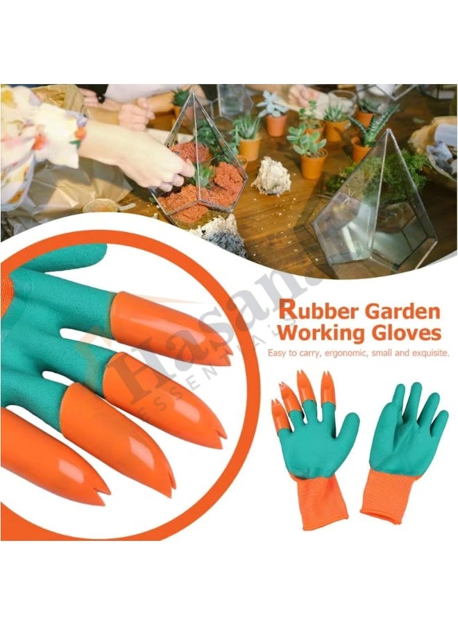 HASANAT ESSENTIALS Gardening Gloves with Claws â€“ Heavy-Duty, Waterproof & Puncture-Resistant  - Image 4