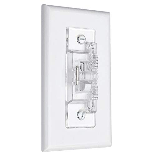 ILIVABLE Light Switch Guard, ILIVABLE Child Proof Wall Switch Plate Protects Your Lights or Circuits from being Accidentally Turned On or Off by Children and Adults (Clear, 2 Pack) - Image 2