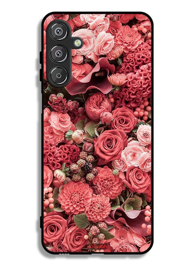 Tolwak Samsung Galaxy F36 Protective Case Cover Peach Roses - Image 1
