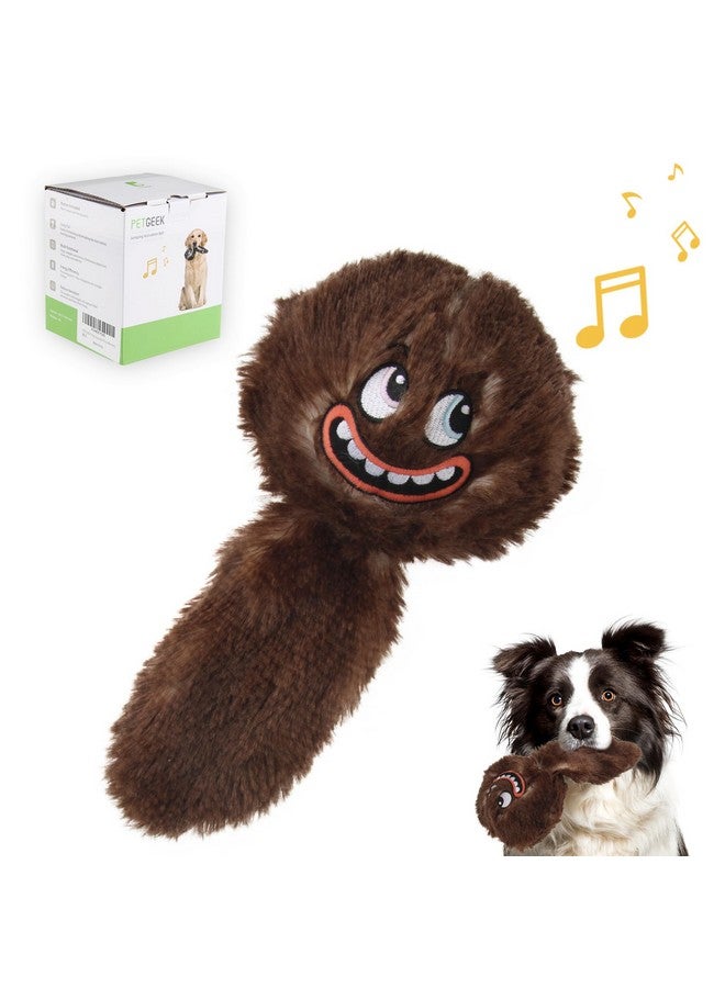 PETGEEK PETGEEK Interactive Dog Toys Ball - Rechargeable, Squeaky Plush Crazy Bouncer Dog Ball with Wiggles & Vibrations, Durable Moving Vibrating Dog Toy for Small, Medium, Large Dogs (6 Inches, Brown)  - Image 1