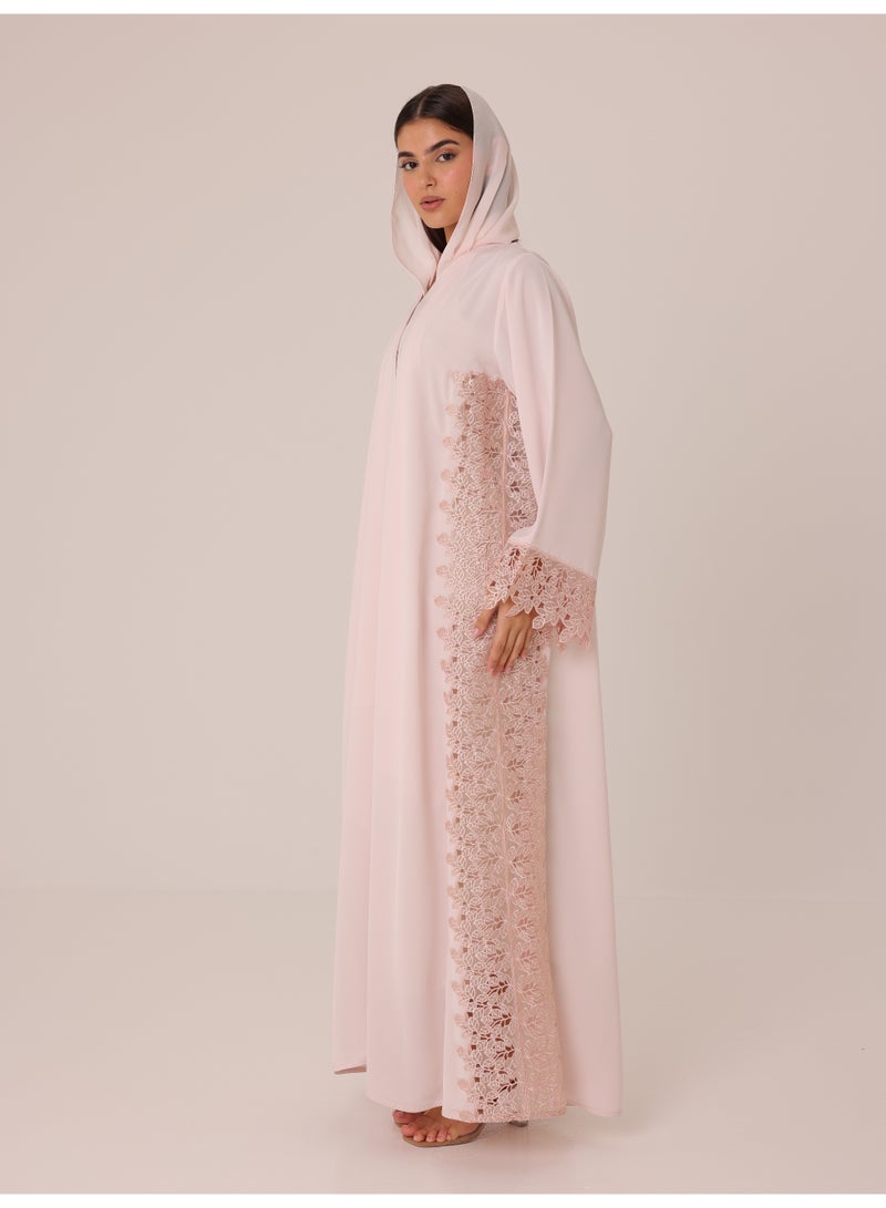 IKKXA Rosewood Lace Abaya - Image 5