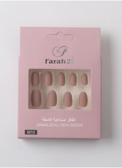 فرح 22 أظافر صناعية لاصقة غير لامعة من 24 قطعة  - Image 1