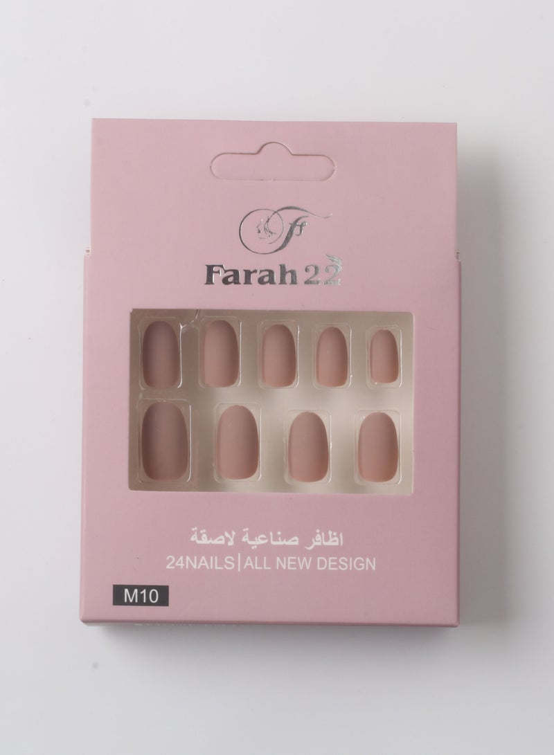 Farah22 24-Piece Matte Adhesive False Nails - Image 1
