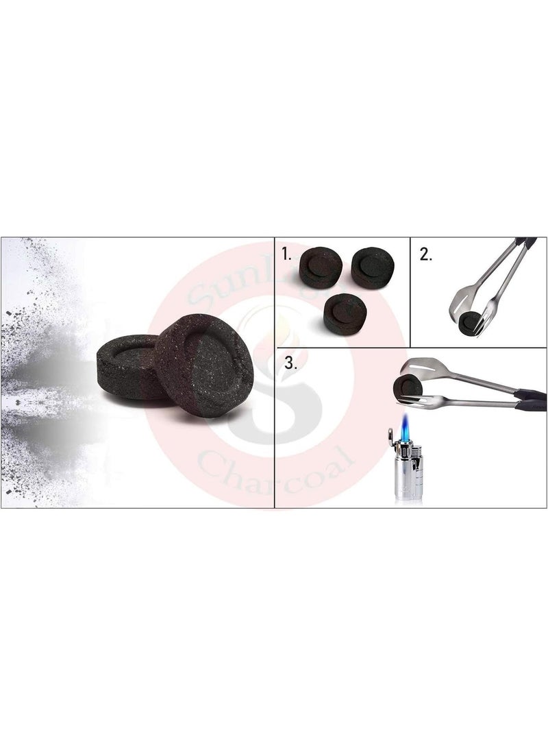 Charcoal Tablets For Incense - Quick Light Coal Tablets - Disks - 40 mm Rolls - Pack of 100 Coal Briquettes - Slow Burn - Instant Lighting - Image 3