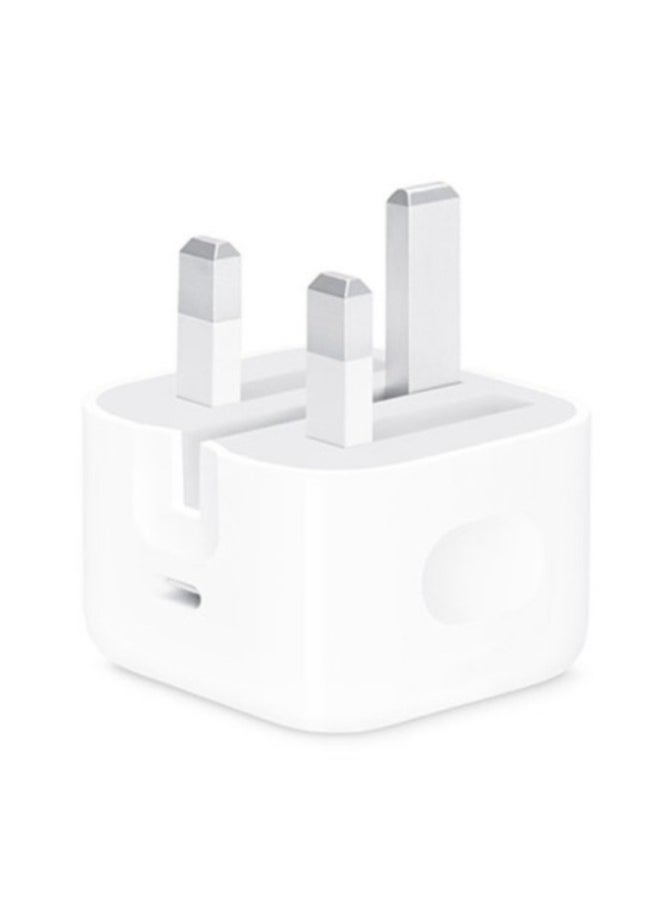 Generic - 20W Foldable Fast Charging Wall Adapter Compatible with Apple iPhone 12 Pro Max/11 Pro Max/SE, iPad White - Image 1