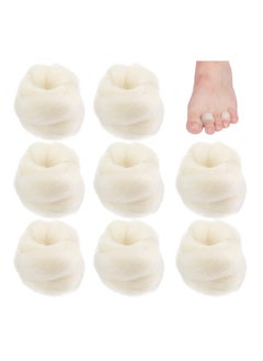 Excefore Lambs Wool for Toes Soft Feet Cushion Toe Separator Lambs Wool Corn Cushion Pads Blister Prevention Bunions Callus Remover Cushions Hammer Toe Relief for Shoes or Feet, 3/8 oz (8 Pcs)  - Image 1