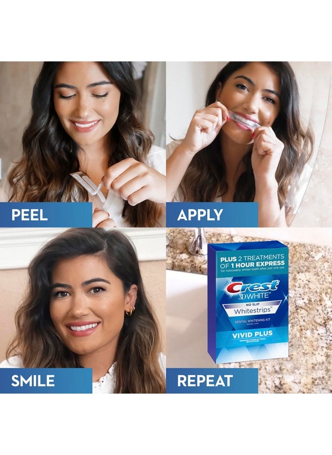 Crest - 3D Whitestrips Vivid Plus Teeth Whitening Strip Kit 24 Count (Pack Of 1) - Image 1
