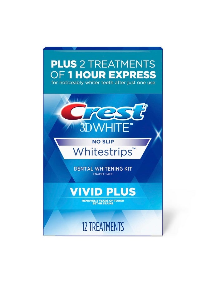 Crest - 3D Whitestrips Vivid Plus Teeth Whitening Strip Kit 24 Count (Pack Of 1) - Image 1