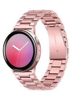 Generic Strap Band Metal 22MM For Samsung galaxy watch 3 45mm /watch 46mm/Gear S3/Huawei watch GT2E/GT (42mm,46mm)/GT2 Pro/GT2 46MM/honor Magic Watch2 46mm/Amazfit GTR 47mm/GTR 2/2e (Rose Pink)  - Image 1