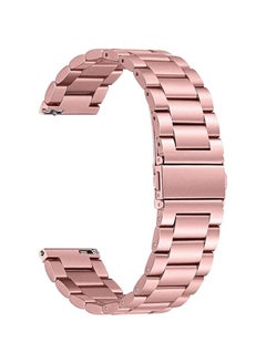 Generic Strap Band Metal 22MM For Samsung galaxy watch 3 45mm /watch 46mm/Gear S3/Huawei watch GT2E/GT (42mm,46mm)/GT2 Pro/GT2 46MM/honor Magic Watch2 46mm/Amazfit GTR 47mm/GTR 2/2e (Rose Pink)  - Image 4