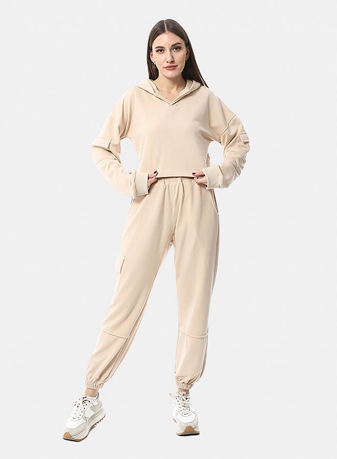Xtcy pajamas Summer Milton Hood elastic Pants Beige - Image 1