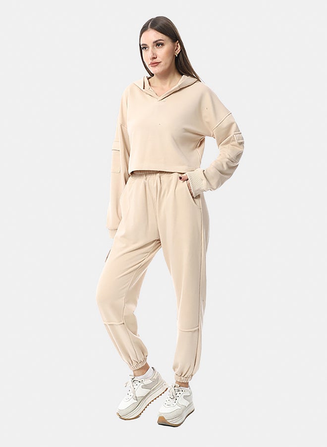 Xtcy pajamas Summer Milton Hood elastic Pants Beige - Image 2