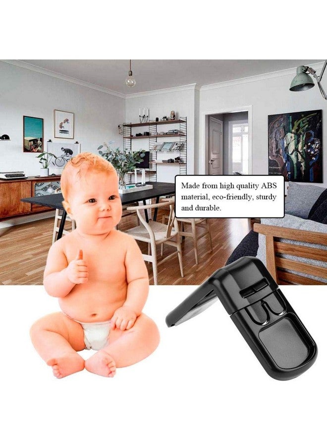 Fdit 5Pcs Baby Safety Cabinet Locks Cabinet Drawer Door Locks Kids Children Safety Lock For Drawer Door Cabinet (Black) - Image 3