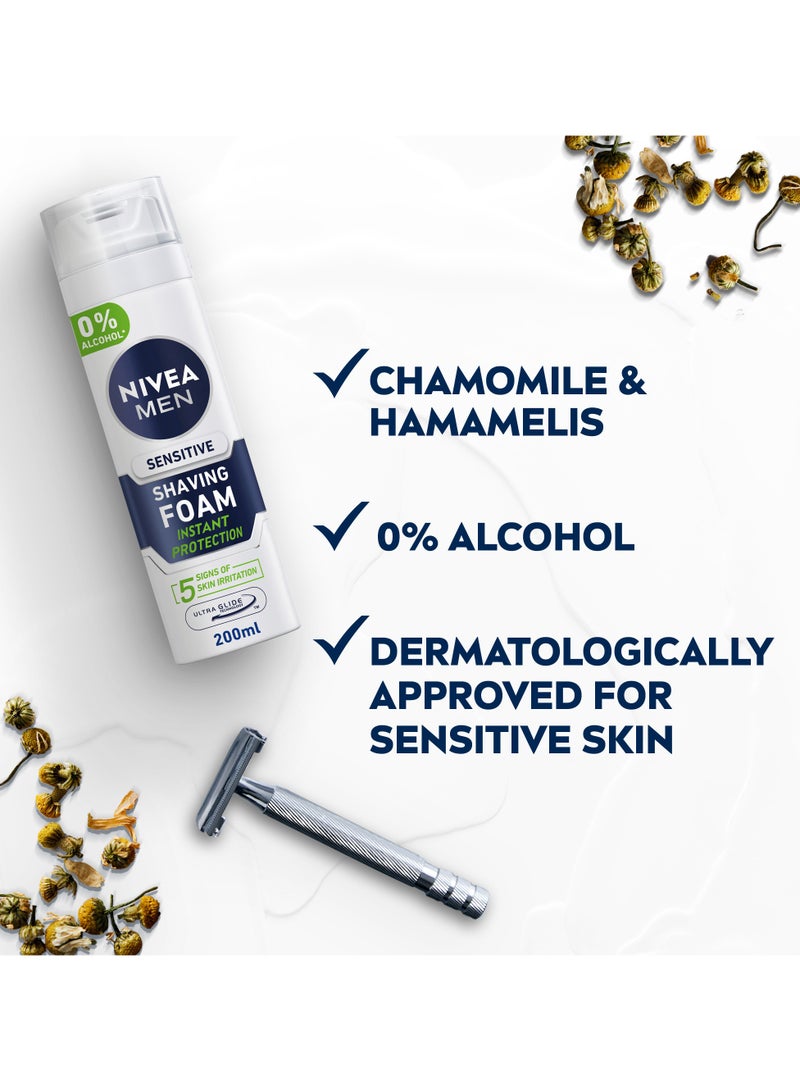 Nivea Shaving Foam Sensitive Chamomile And  Hamamelis Pack of 2 - Image 3