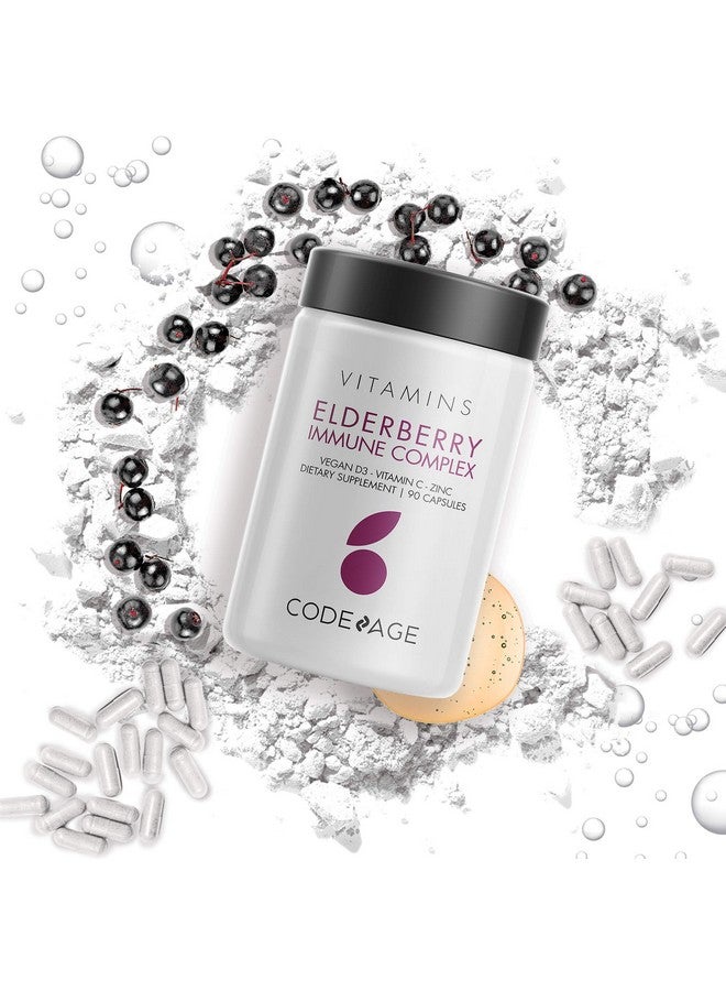 Codeage Organic Black Elderberry Supplement Vitamin C D Zinc Fermented Black Elderberries Vitamins Elderberry Fruit Extract Pills Concentrate Sambucus Berries Flavonoid Vegan 90 Capsules - Image 4