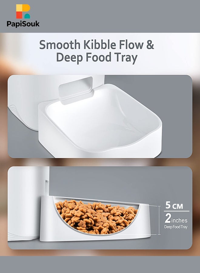 PapiSouk Pet Feeder, Smart Pet Food Dispenser with App Control Portion Control&Timer Setting, Auto Dog Feeder 1-10 Meals, Voice Record, Small & Medium Pets, BPA-Free, 2.4G Wi-Fi ONLY, 3L/13cup - Image 4