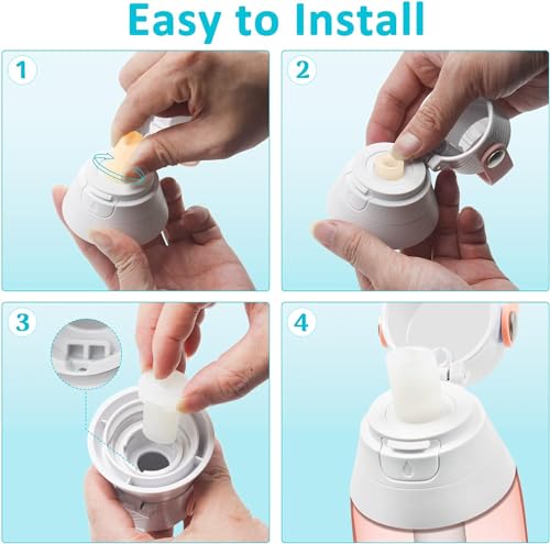 JAYOBGO Brita Bottle Mouthpiece Replacement - 3PC Silicone Mouthpiece, 4PC Filter Cartridges, Bottle Parts - Image 5