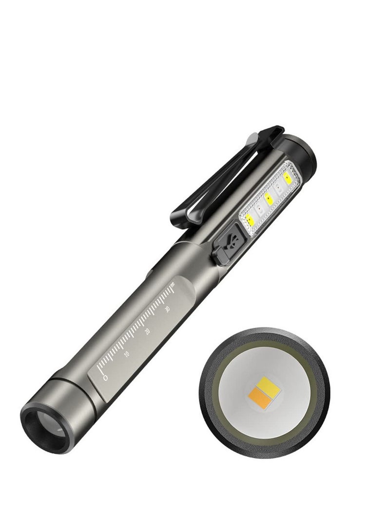 Diagnostic Medical Penlight, Rechargeable USB Pen Torch Light, Reusable LED Penlight with White/Yellow/UV Light, Built-in Battery, Pupil Gauge for Doctor, Nurse, Emergency 【Energy Class A+】 - Image 1