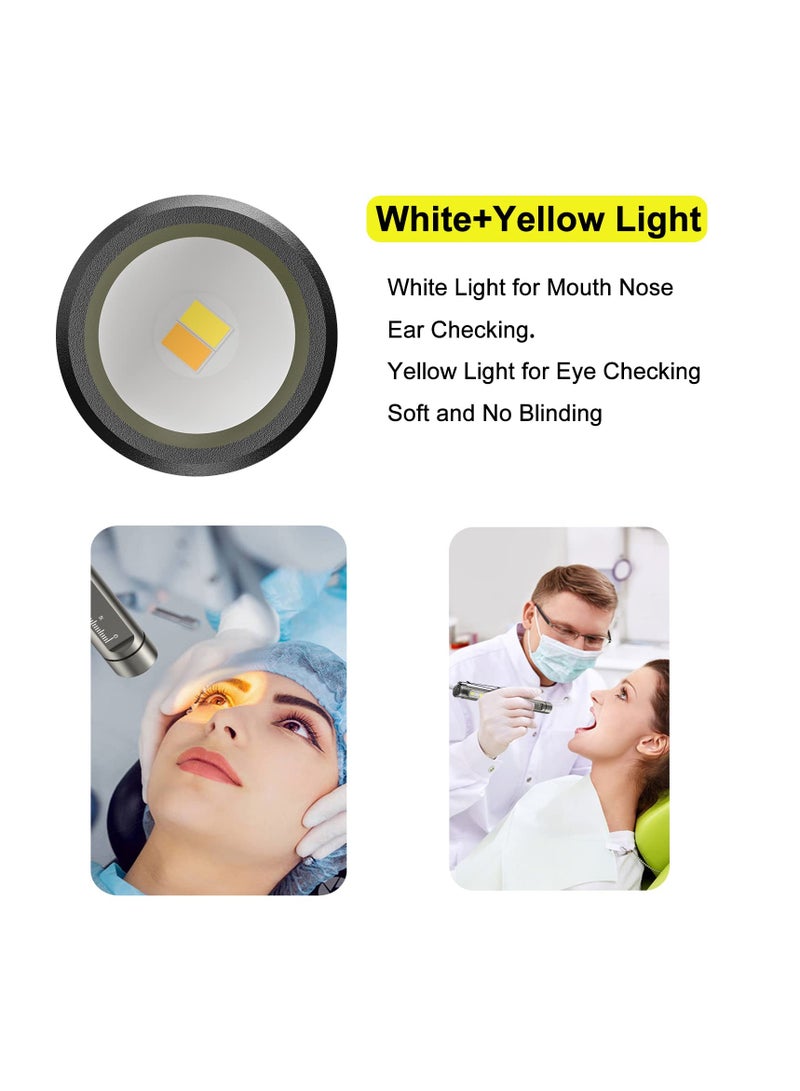 Diagnostic Medical Penlight, Rechargeable USB Pen Torch Light, Reusable LED Penlight with White/Yellow/UV Light, Built-in Battery, Pupil Gauge for Doctor, Nurse, Emergency 【Energy Class A+】 - Image 3