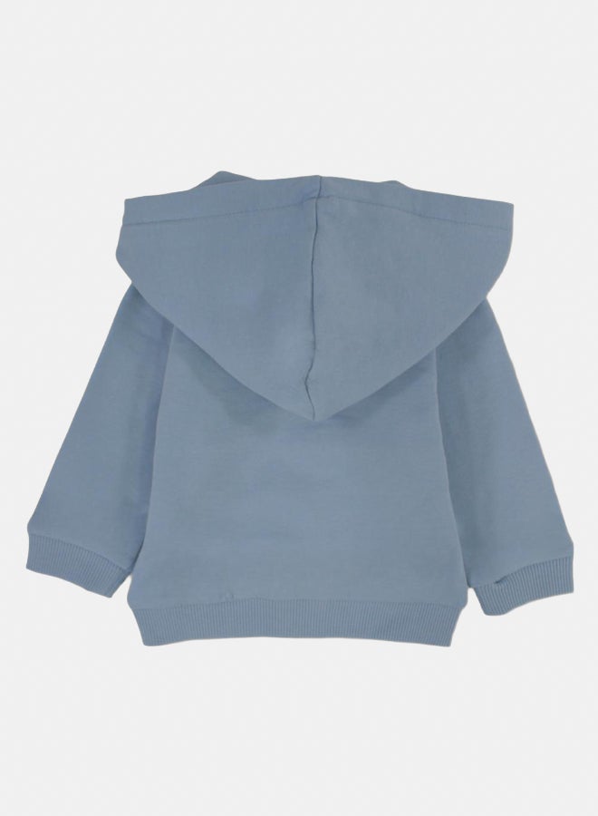 Pompelo Baby Boys Cotton Hoodie – Baby Blue with “Pompelo” Design - Image 2