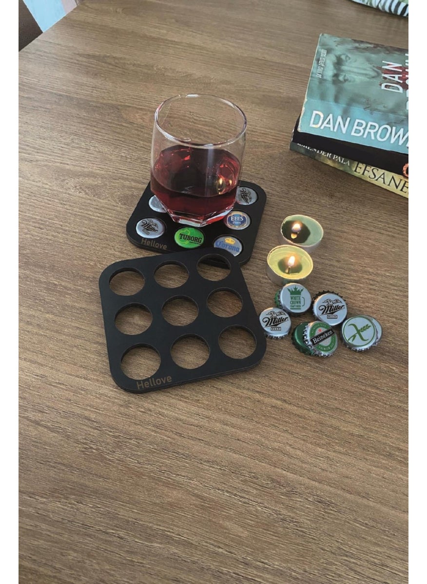 HELLOVE Coasters 1PC Bottle Cap Added Soda Fizzy Drinks Beer Cap Can Be Added Later  - Image 1