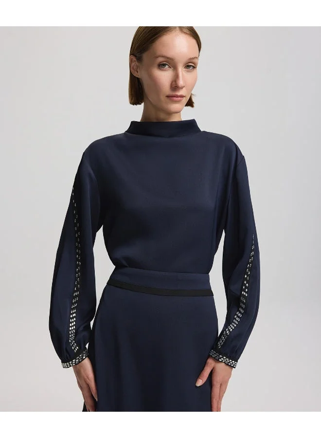 ابيكول بلوزة مرصعة بالكريستال