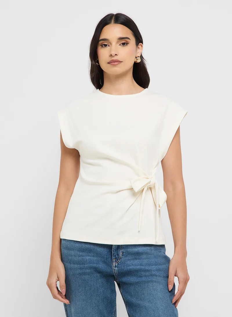 فيرو مودا TAYLOR Short sleeve TIE detail top