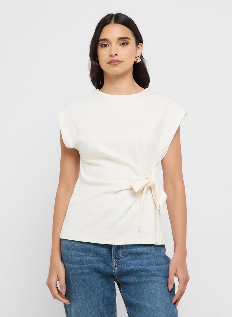 VERO MODA Tie Waist Detail Cap Sleeves Top  - Image 1