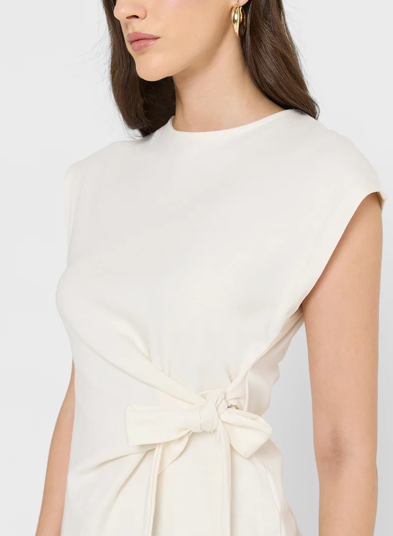 VERO MODA Tie Waist Detail Cap Sleeves Top