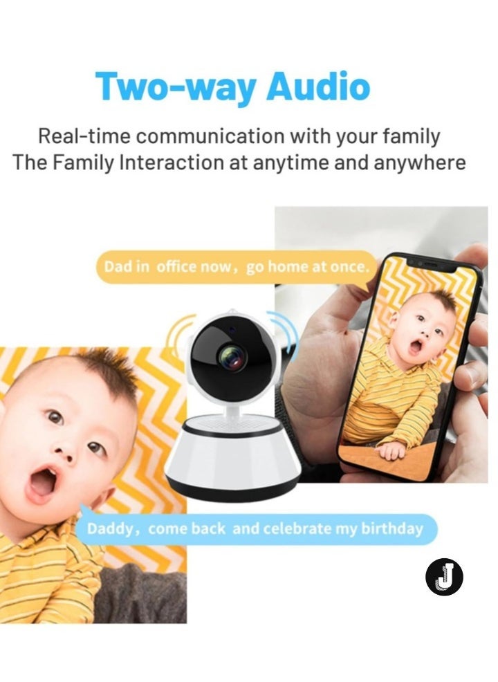 JAJEEK "2024 Indoor Surveillance Camera – 24/7 Monitoring with V380 PRO Baby Monitor, Night Vision, 2-Way Talk, Secure Storage & App Control" - Image 2