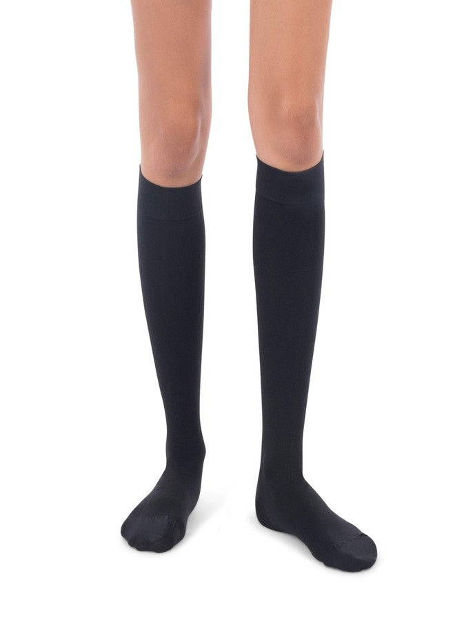 Jomi Compression Knee High Collection, 20-30mmHg Premiere Closed Toe 220 (Medium, Black) - Image 1