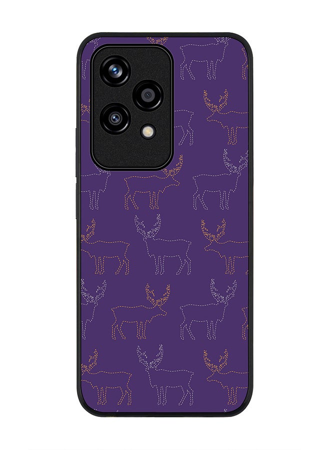 Stylizedd Rugged Black edge case for Honor 200 Lite, Slim fit Soft Case Flexible Rubber Edges Anti Drop TPU Gel Thin Cover -  Purple Moose - Image 1