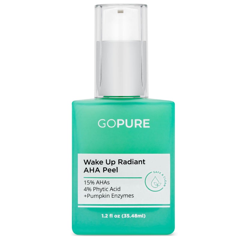 goPure Wake Up Radiant AHA Peel â€“ Gentle Resurfacer, Visibly Brightens Dark Spots, Smooths the Look of Rough Skin & Visibly Firms Lines, Great For All Skin Types - Image 1