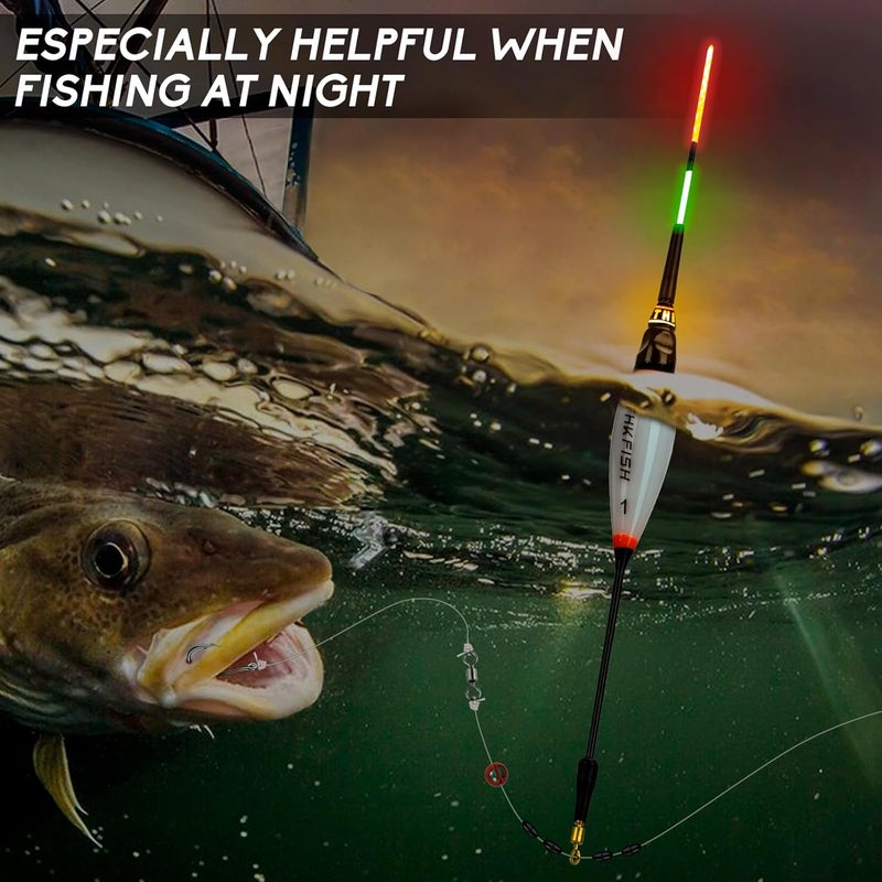 THKFISH QualyQualy LED Fishing Bobbers Fishing Floats and Bobbers Lighted Bobbers for Night Fishing 1/32oz 1/24oz 1/16oz 3Pcs… - Image 2