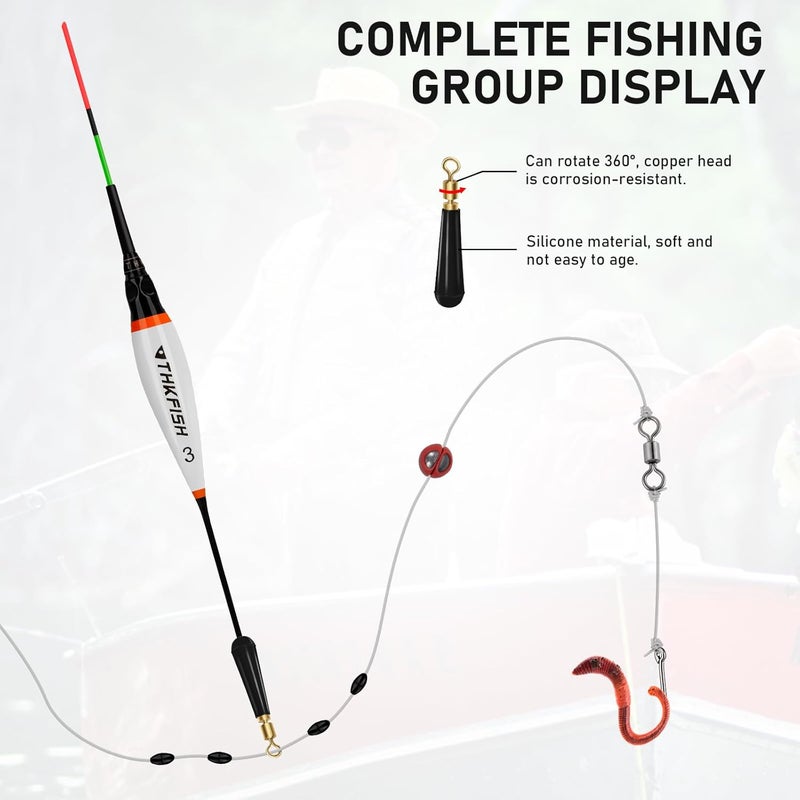 THKFISH QualyQualy LED Fishing Bobbers Fishing Floats and Bobbers Lighted Bobbers for Night Fishing 1/32oz 1/24oz 1/16oz 3Pcs… - Image 4