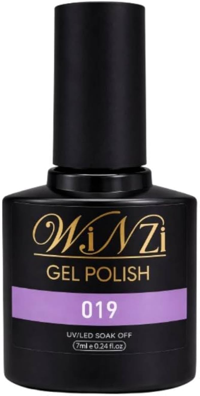 Mauve Purple Gel Nail Polish 7ML, Soft Pastel Purple Soak Off UV LED Gel Polish, Smooth Application, High Gloss Finish, Long Lasting Nail Art Color for Salon Use and DIY Manicure at Home (019)