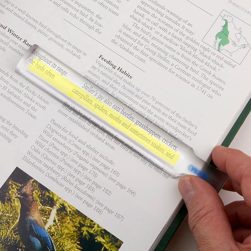 Carson MR25 MagniRead 15x Bar Magnifier with Embedded Guideline - Image 2