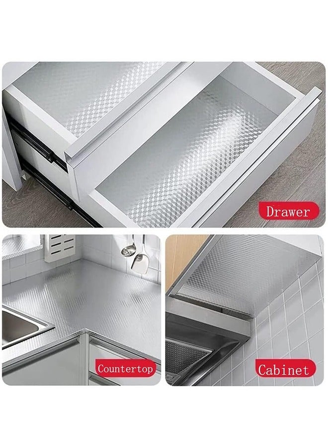 Arabest Kitchen Backsplash Wallpaper Stickers, Stickers Self Adhesive Aluminum Foil Oil Proof Waterproof Stove Sticker (40*300cm, Chequered) - Image 2