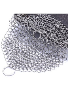 Stainless Steel Cast Iron Cleaner, 7 Inch Chainmail Scrubber for Cast Iron Frying Pan Pots Pre-Seasoned Dutch Ovens Waffle Grill Cleaning (7inch Round) - pzsku/Z4AA565CFCFEC1428CBB1Z/45/_/1657207099/e6904f3b-a533-4ef0-a750-1ddc4914f9b3