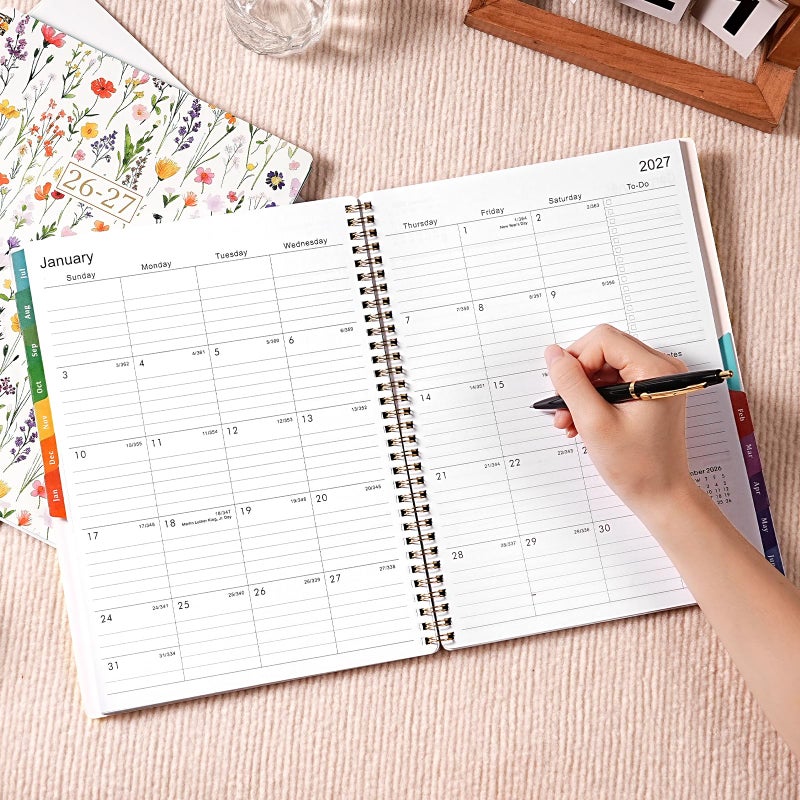 MaaIbok 2026-2027 Planner - 9" x 11" Planner Weekly and Monthly 2026-2027, from JULY 2026 to JUNE 2027, Academic Planners with Tabs, Twin-Wire Binding, Inner Pocket, Premium Thick Paper - Image 2