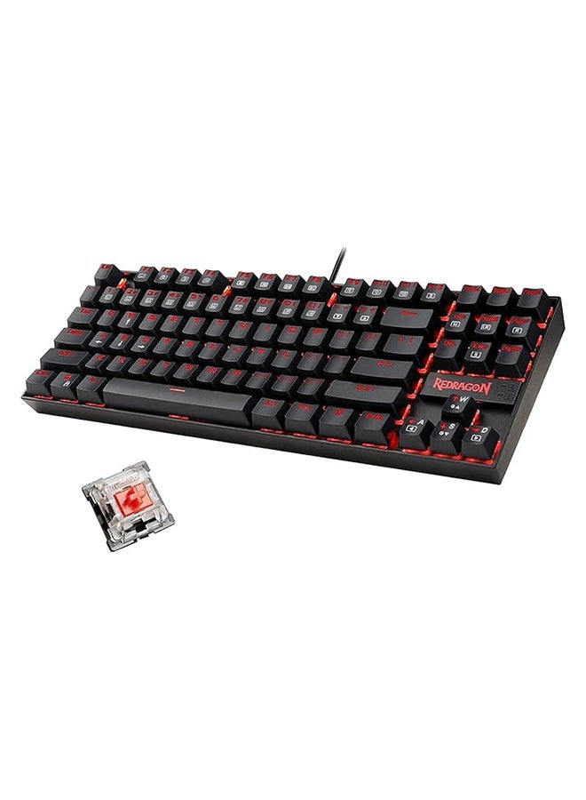 REDRAGON K552-2 87 Keys 60% Small Tkl Mechanical Gaming Keyboard (Black Red Led Backlit) - Image 5
