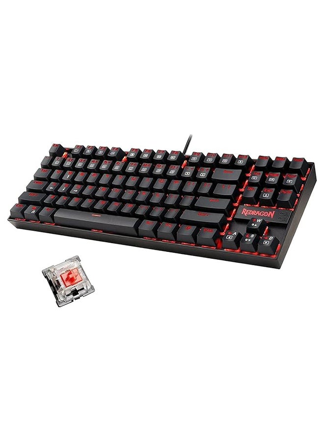 REDRAGON K552-2 87 Keys 60% Small Tkl Mechanical Gaming Keyboard (Black Red Led Backlit) - Image 2