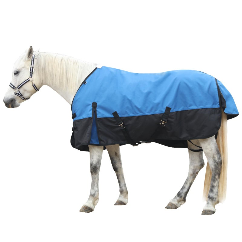 Gallopoff 1200D Ripstop Waterproof Breathable Horse Blanket (0g No Fill), Lightweight Turnout Rain Sheet, Keeps Dry in Mud & Wet Weather Blueblack 78" - Image 1