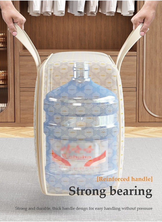DUNISO 3Pcs Moving Storage Bag with Zipper,Moving Bags, Foldable Storage Bags,Large Capacity Multipurpose Clothes Organizing Storage Bag with Strong Handles,Duty Tote For Space Saving,For Clothes,Bedding,Comforters,Pillows,60x25x40cm(60L)  - Image 5