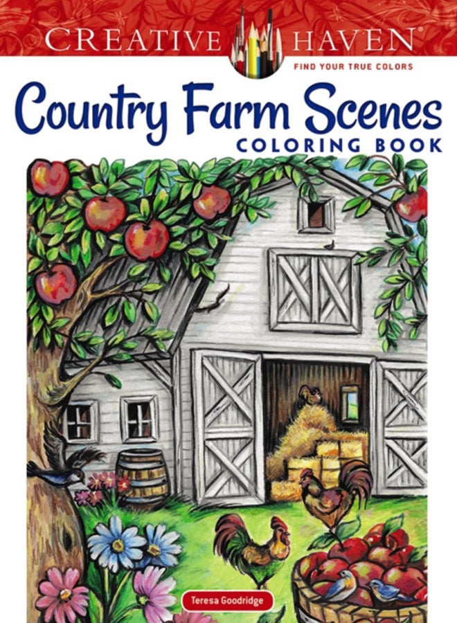 Creative Haven Country Farm Scenes Coloring Book 