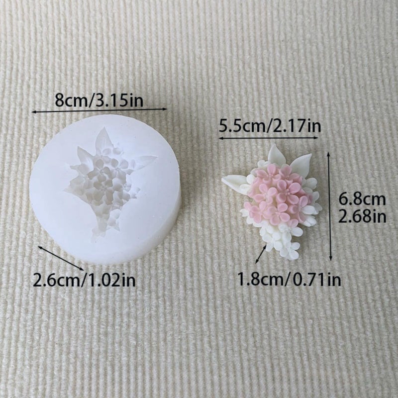 NINEXY 3D Flower Bouquet Candle Soap Silicone Molds Fondant Chocolate Candy Cake Decorating Mould Resin Clay Baking Pastry Tools (Frangipani) - Image 2