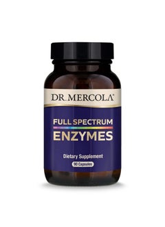 Full Spectrum Enzymes Dietary Supplement 30 Servings (90 Capsules) Digestive Support Non Gmo Soy Free Gluten Free