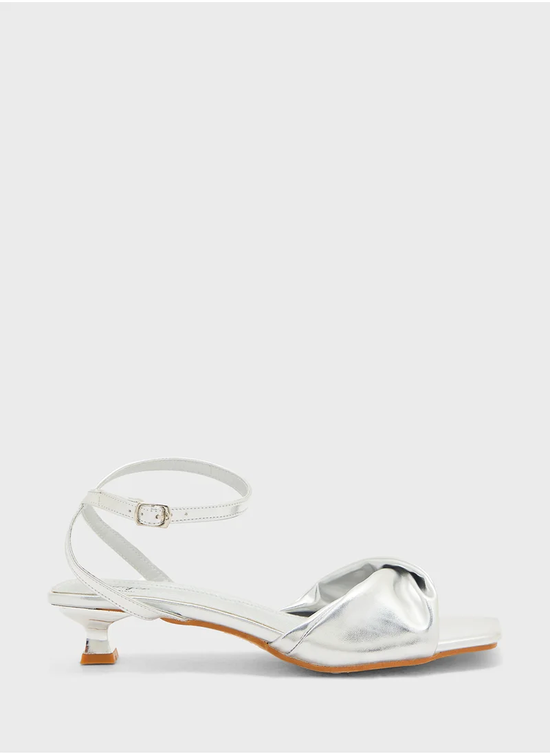 Ginger Twisted  Ankle Strap Heel Sandal